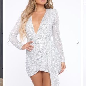Fashion Nova Shimmer Sequins Dress